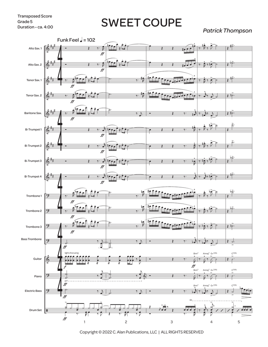 Sweet Coupe Sweet Coupe Jazz Ensemble scores gallery preview page 2