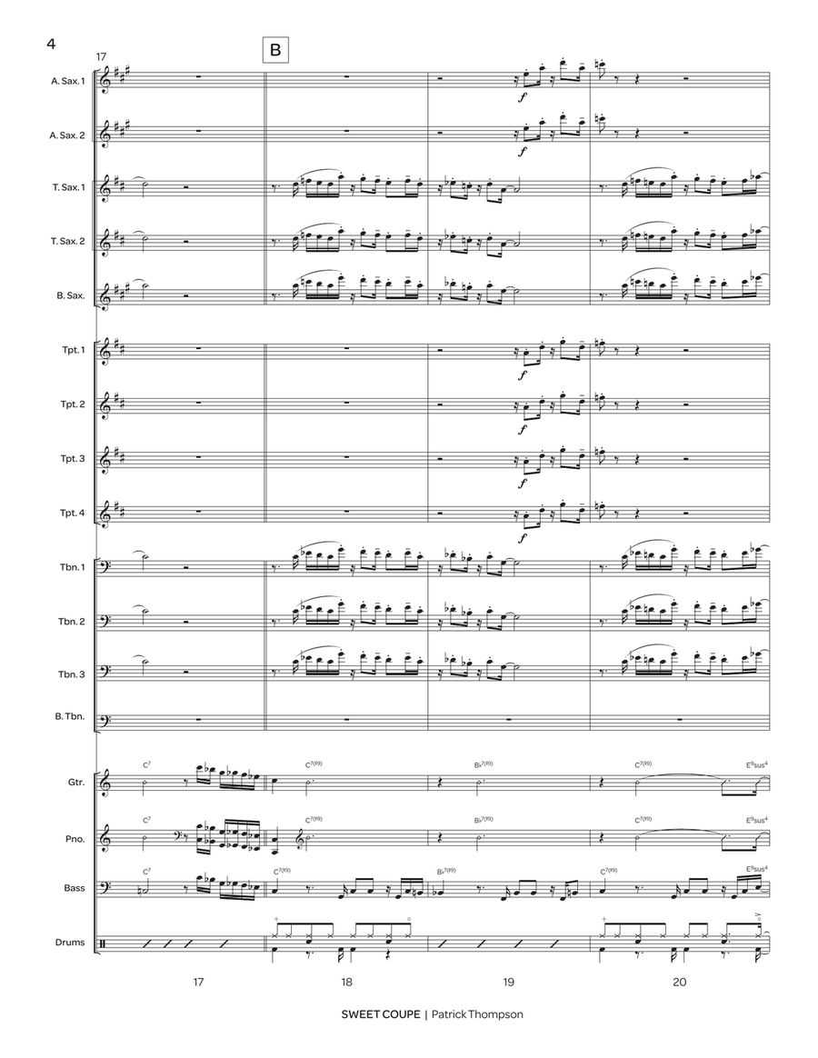 Sweet Coupe Sweet Coupe Jazz Ensemble scores gallery preview page 5