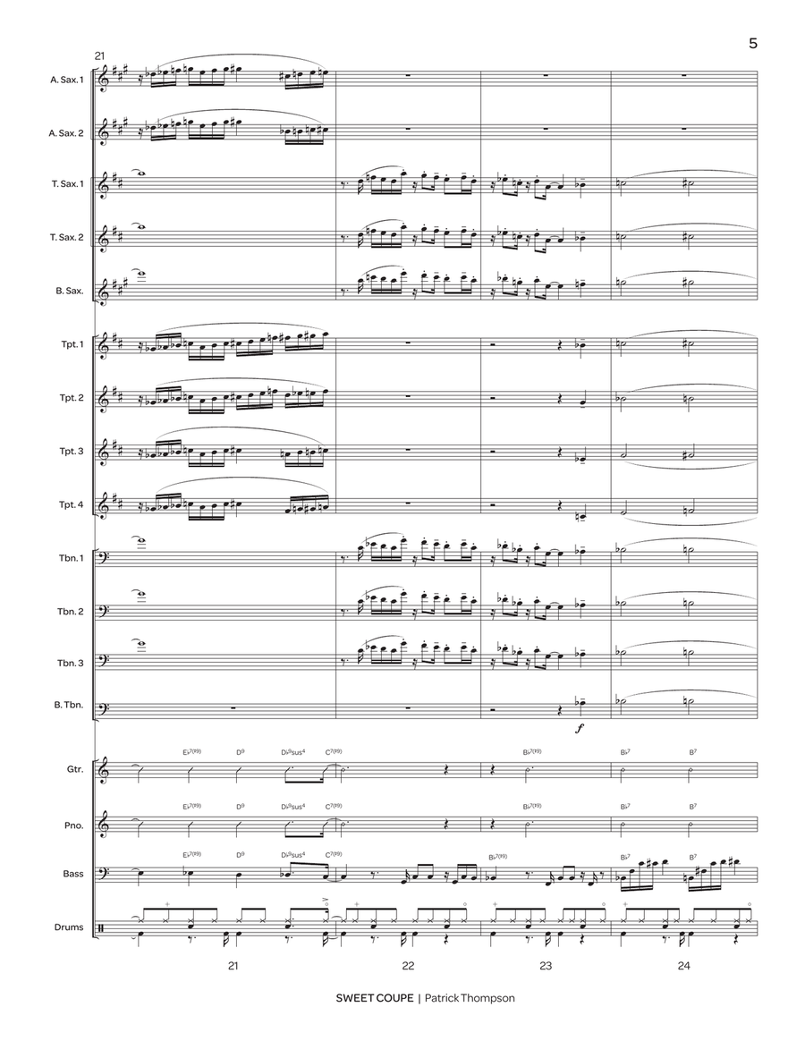 Sweet Coupe Sweet Coupe Jazz Ensemble scores gallery preview page 6