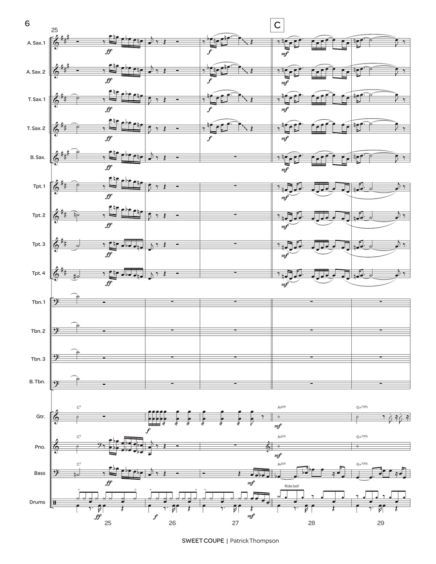 Sweet Coupe Sweet Coupe Jazz Ensemble scores gallery preview page 7