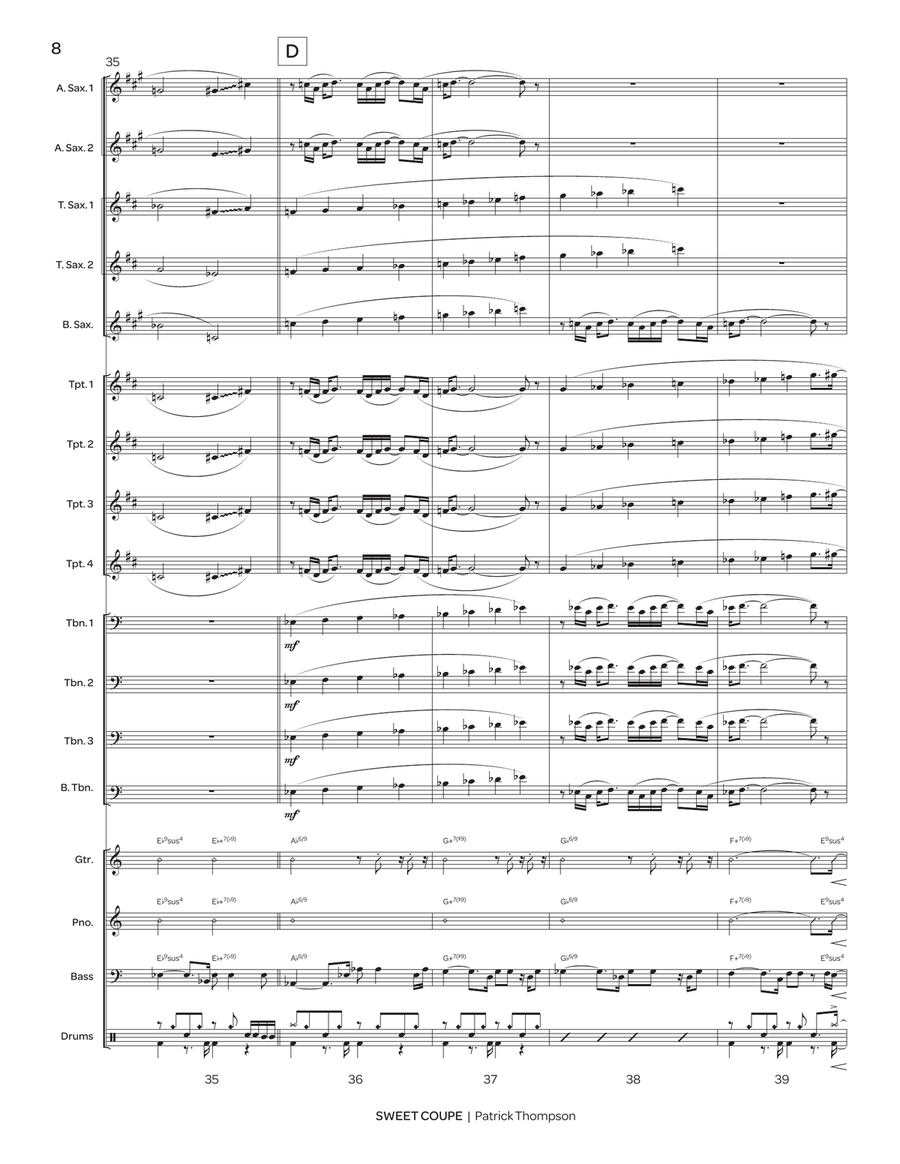 Sweet Coupe Sweet Coupe Jazz Ensemble scores gallery preview page 9