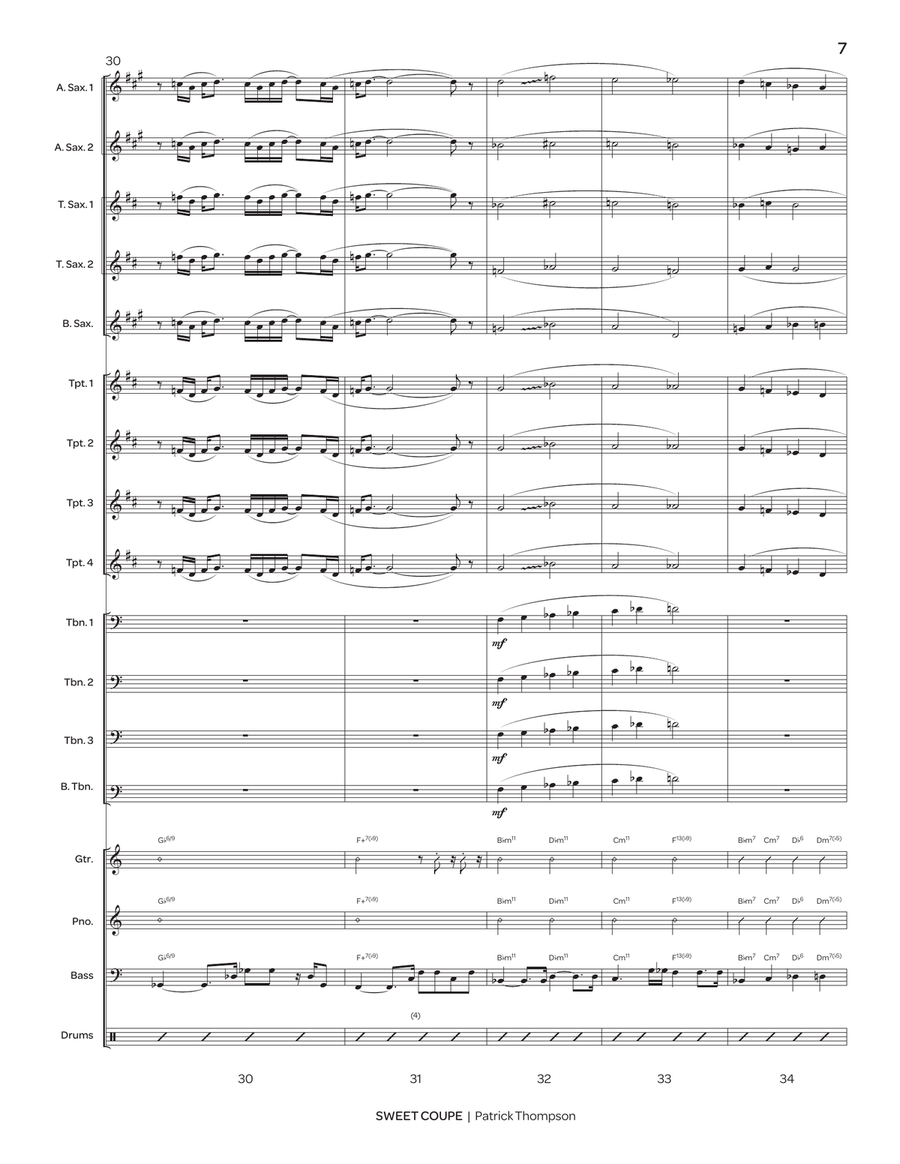 Sweet Coupe (score only) Sweet Coupe (score only) Jazz Ensemble scores gallery preview page 8
