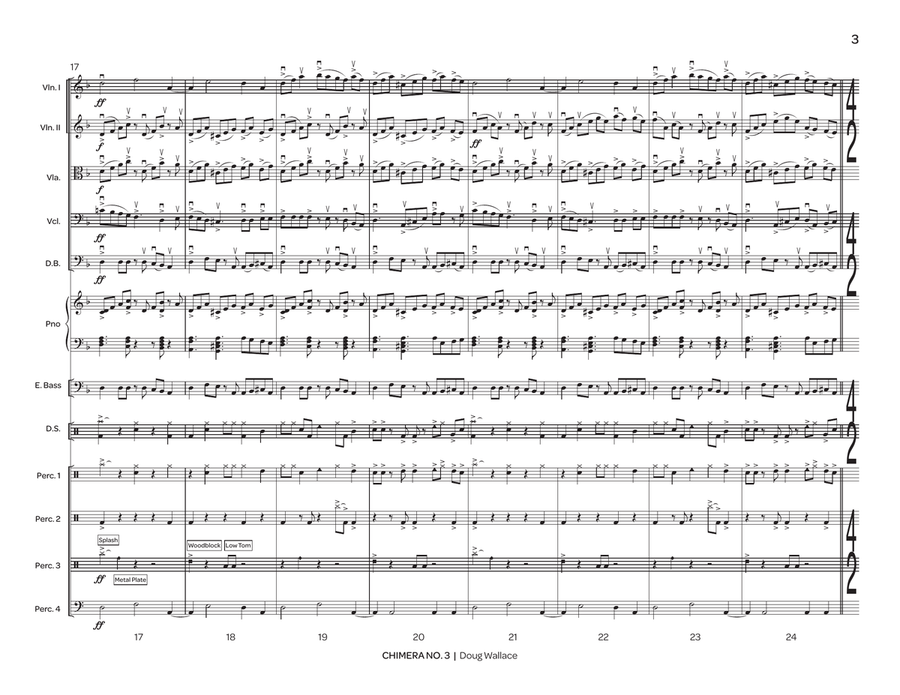 Chimera No. 3 (score only) String Orchestra scores gallery preview page 6