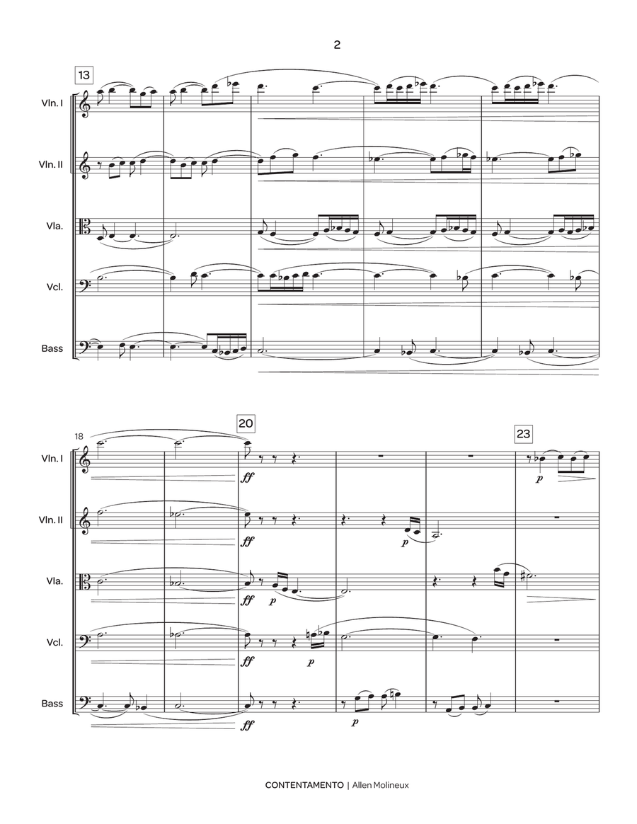 Contentamento Contentamento String Orchestra scores gallery preview page 3