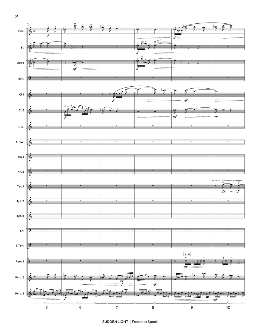 Sudden Light Sudden Light Concert Band scores gallery preview page 3