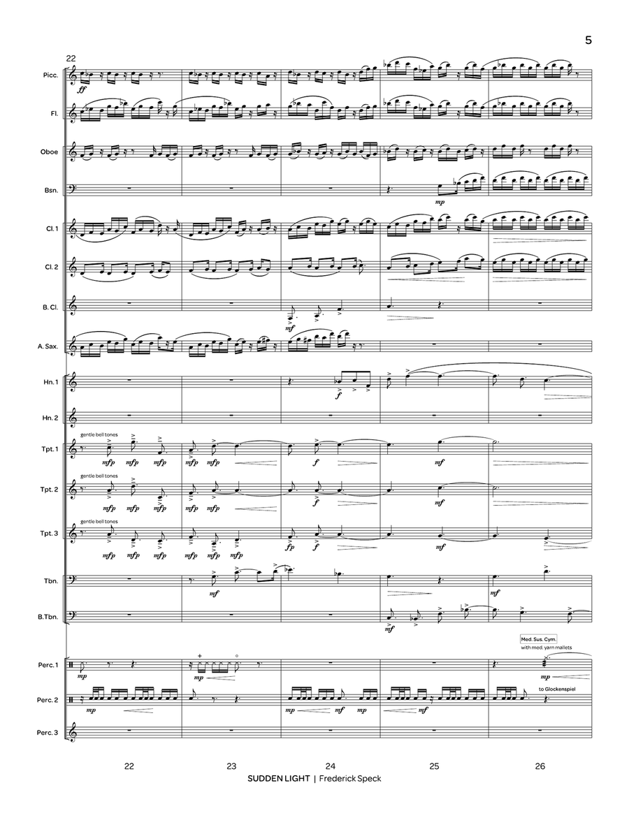 Sudden Light Sudden Light Concert Band scores gallery preview page 6