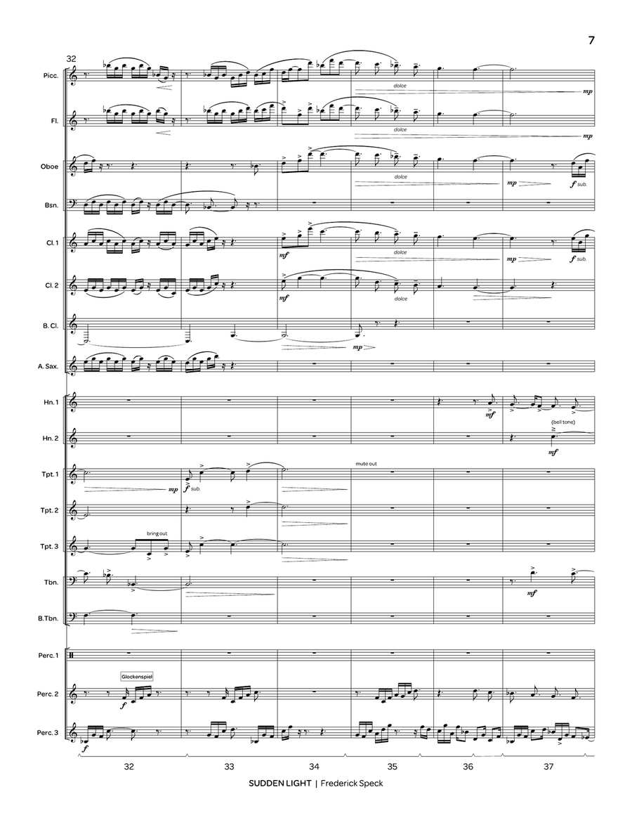 Sudden Light Sudden Light Concert Band scores gallery preview page 8