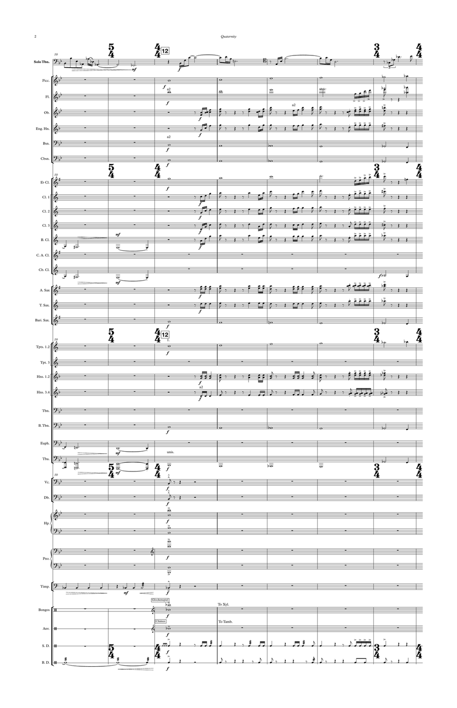 Quaternity (score only) Quaternity (score only) Trombone scores gallery preview page 3