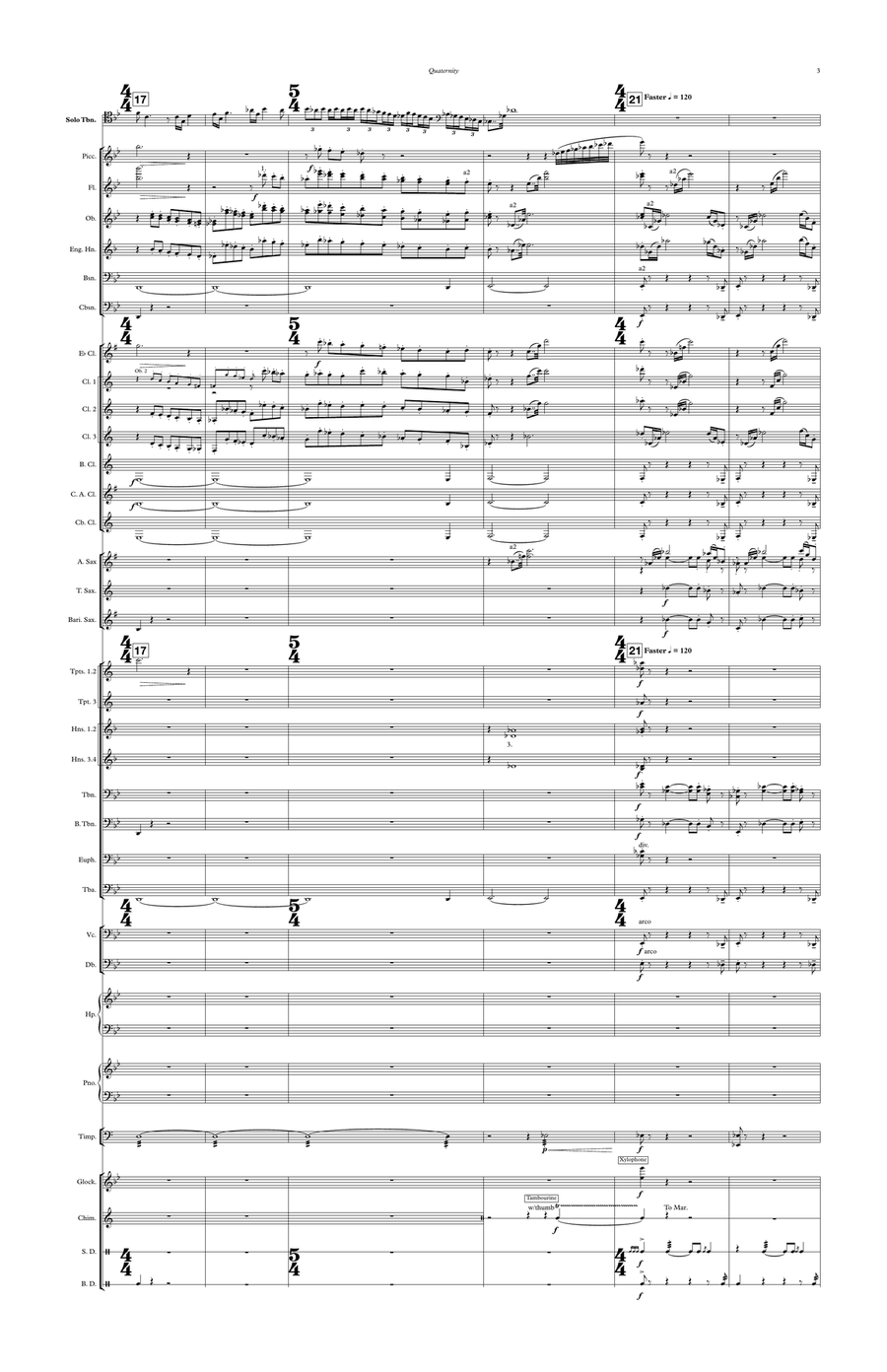 Quaternity (score only) Quaternity (score only) Trombone scores gallery preview page 4