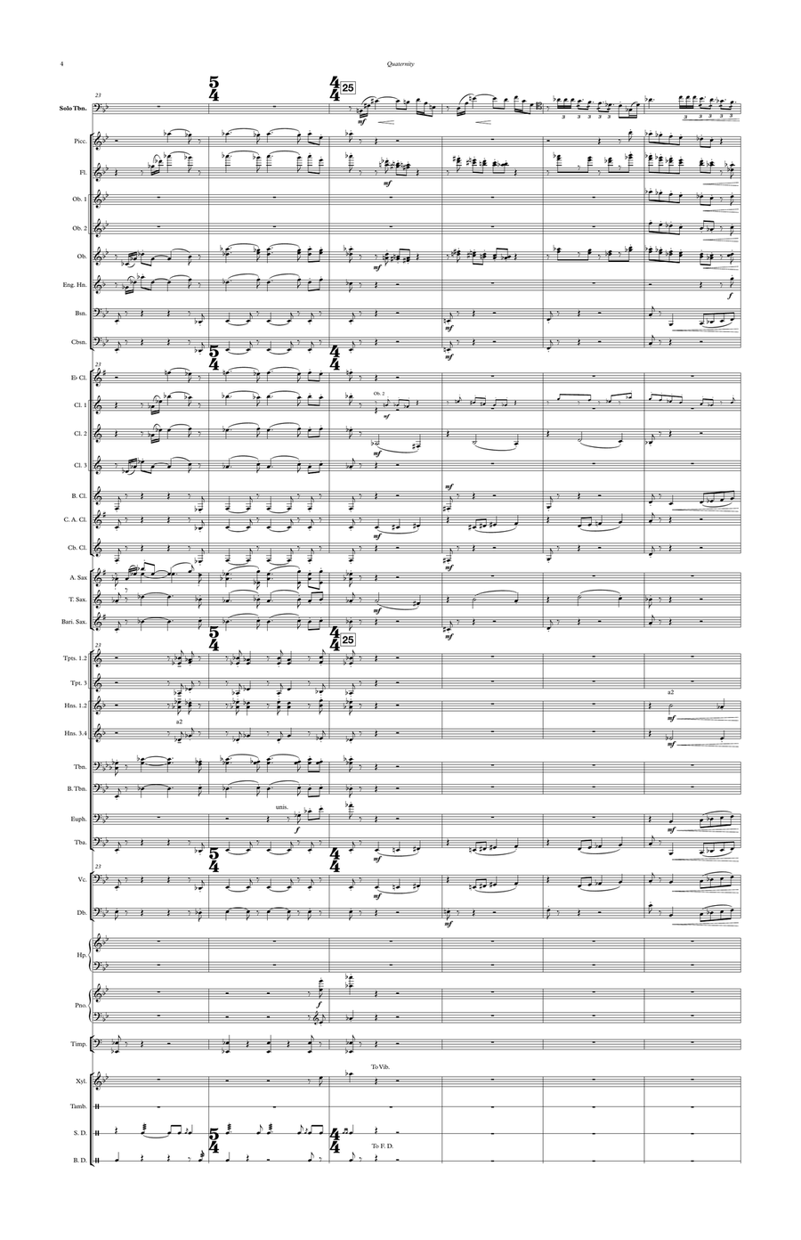 Quaternity (score only) Quaternity (score only) Trombone scores gallery preview page 5