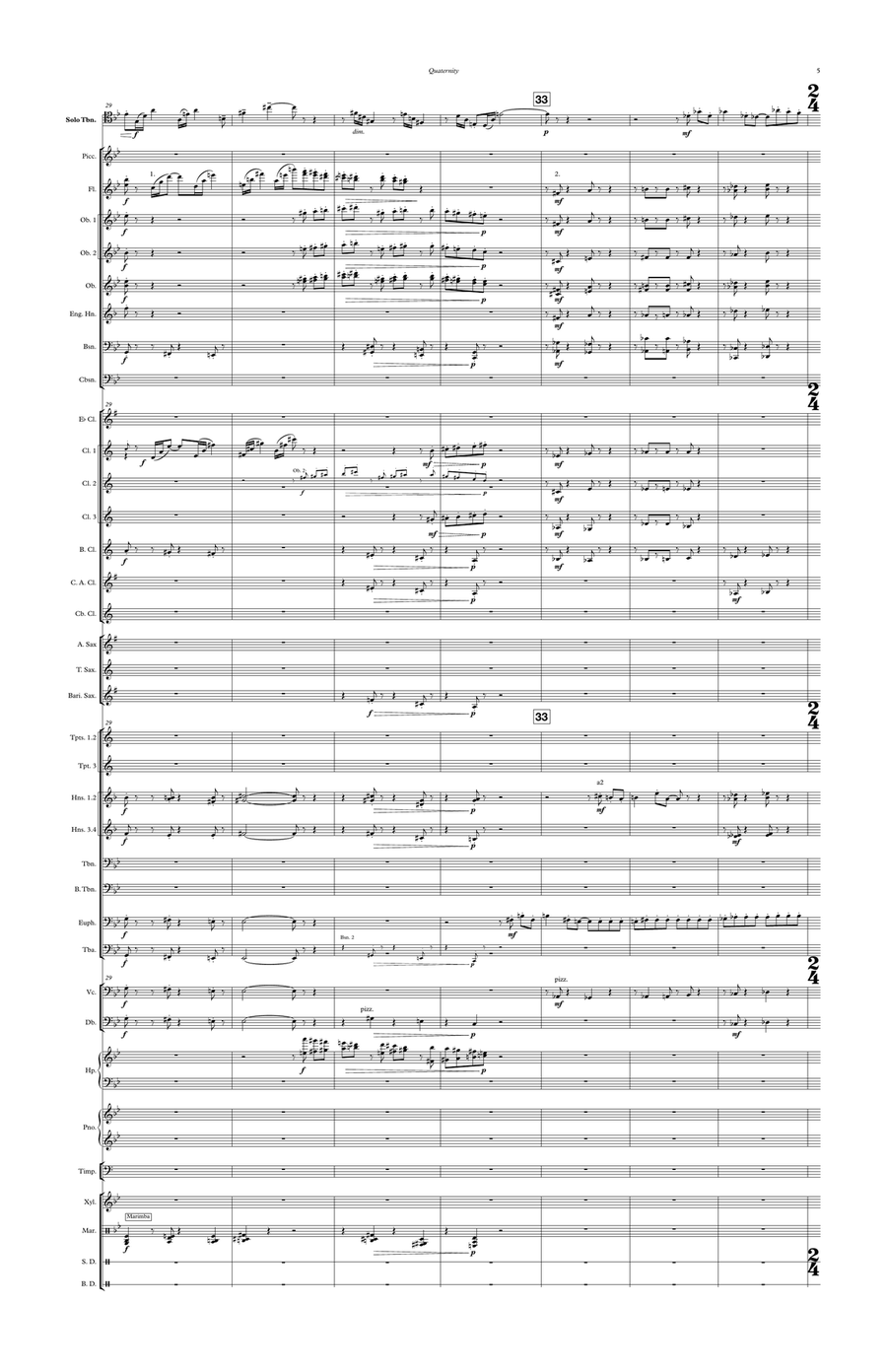 Quaternity (score only) Quaternity (score only) Trombone scores gallery preview page 6