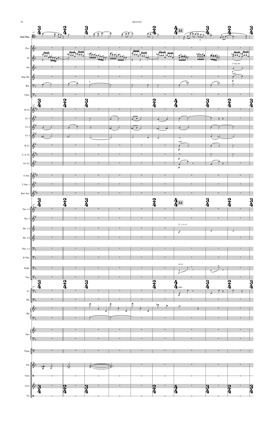 Quaternity (score only) Quaternity (score only) Trombone scores gallery preview page 9
