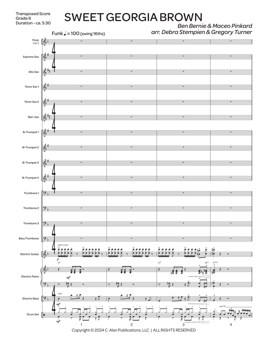Sweet Georgia Brown Sweet Georgia Brown Jazz Ensemble scores gallery preview page 2