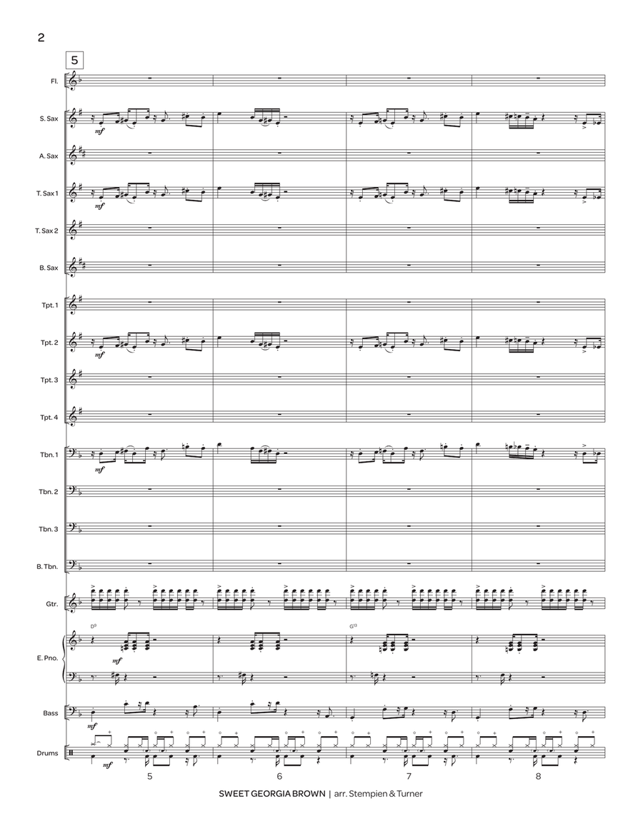 Sweet Georgia Brown Sweet Georgia Brown Jazz Ensemble scores gallery preview page 3