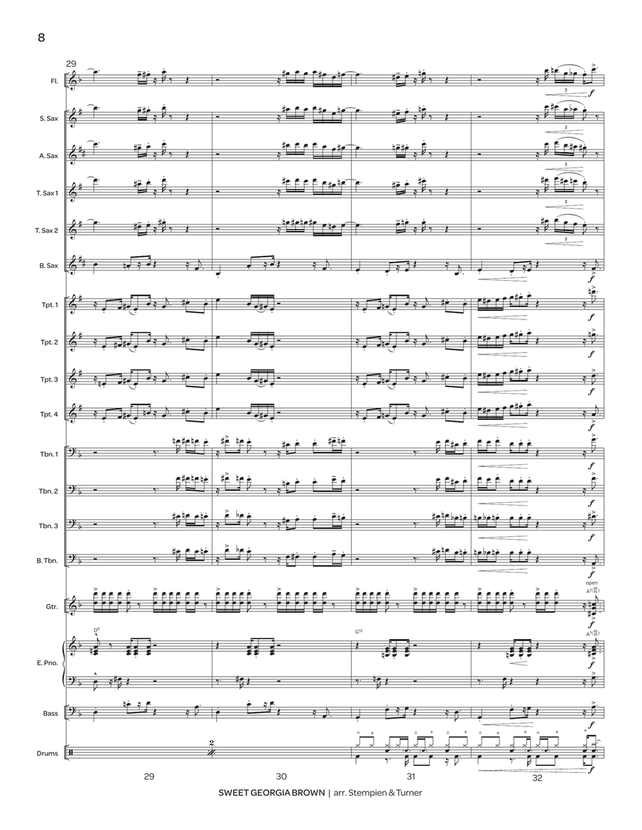 Sweet Georgia Brown Sweet Georgia Brown Jazz Ensemble scores gallery preview page 9