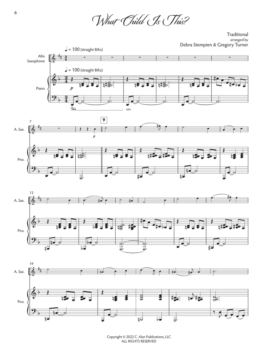 Joyful Tidings, Book 2 for Alto Sax & Piano Alto Saxophone scores gallery preview page 5