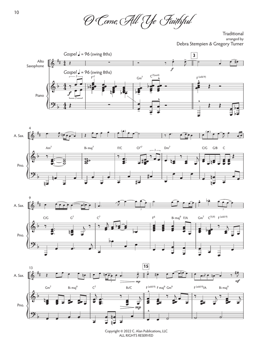 Joyful Tidings, Book 2 for Alto Sax & Piano Alto Saxophone scores gallery preview page 6