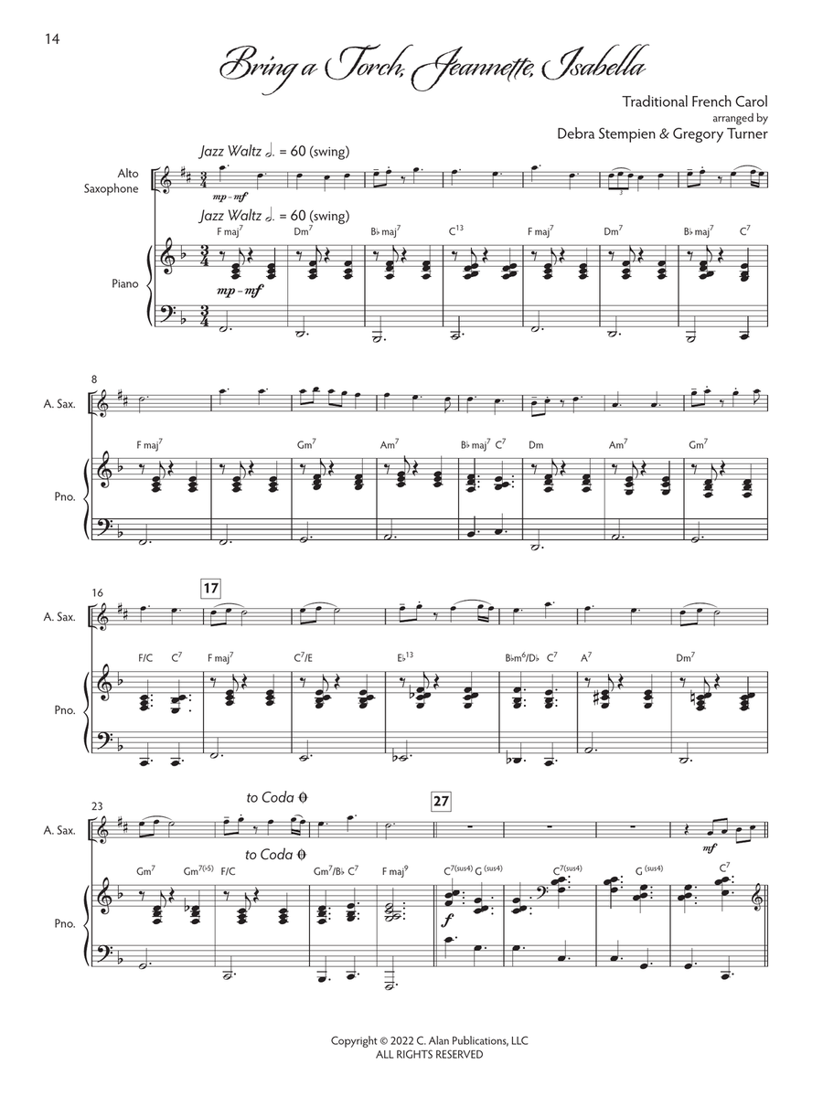 Joyful Tidings, Book 2 for Alto Sax & Piano Alto Saxophone scores gallery preview page 7