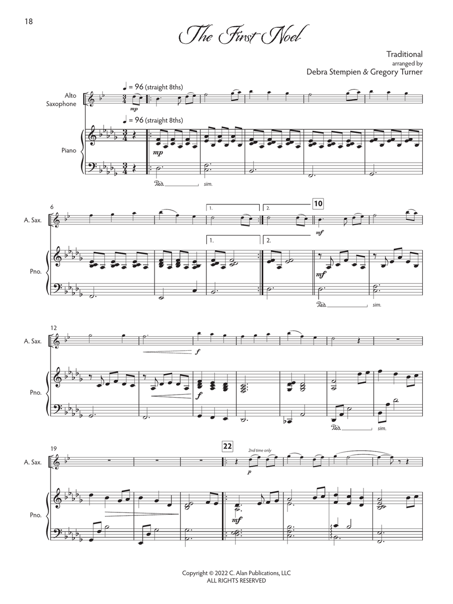 Joyful Tidings, Book 2 for Alto Sax & Piano Alto Saxophone scores gallery preview page 8