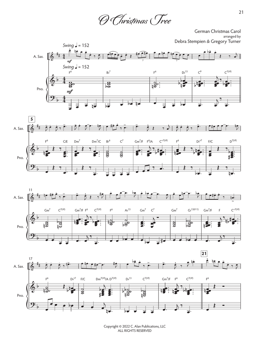 Joyful Tidings, Book 2 for Alto Sax & Piano Alto Saxophone scores gallery preview page 9