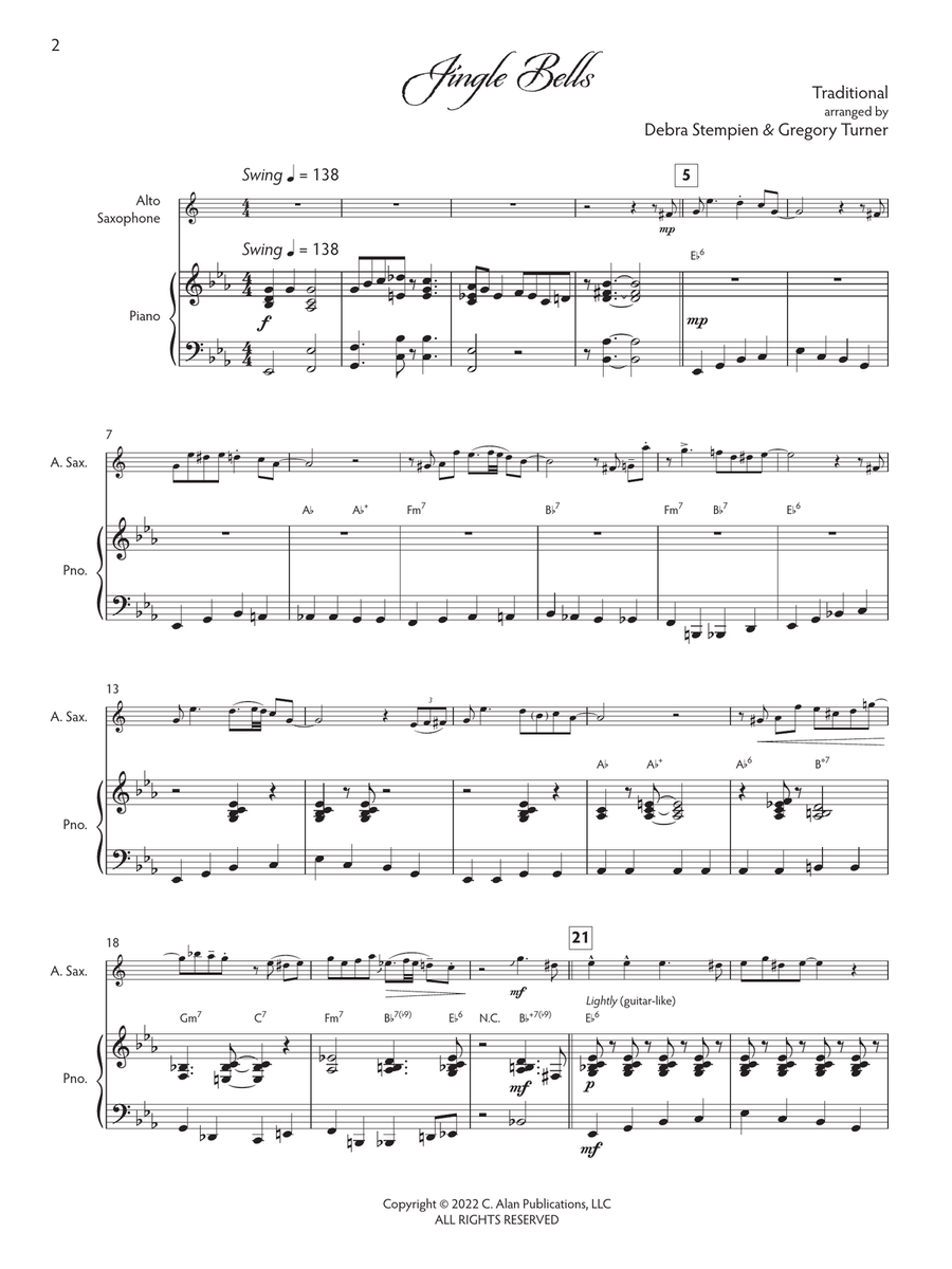 Joyful Tidings, Book 1 for Alto Sax & Piano Alto Saxophone scores gallery preview page 3