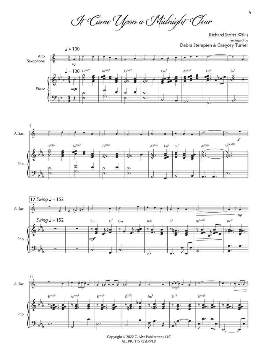 Joyful Tidings, Book 1 for Alto Sax & Piano Alto Saxophone scores gallery preview page 4