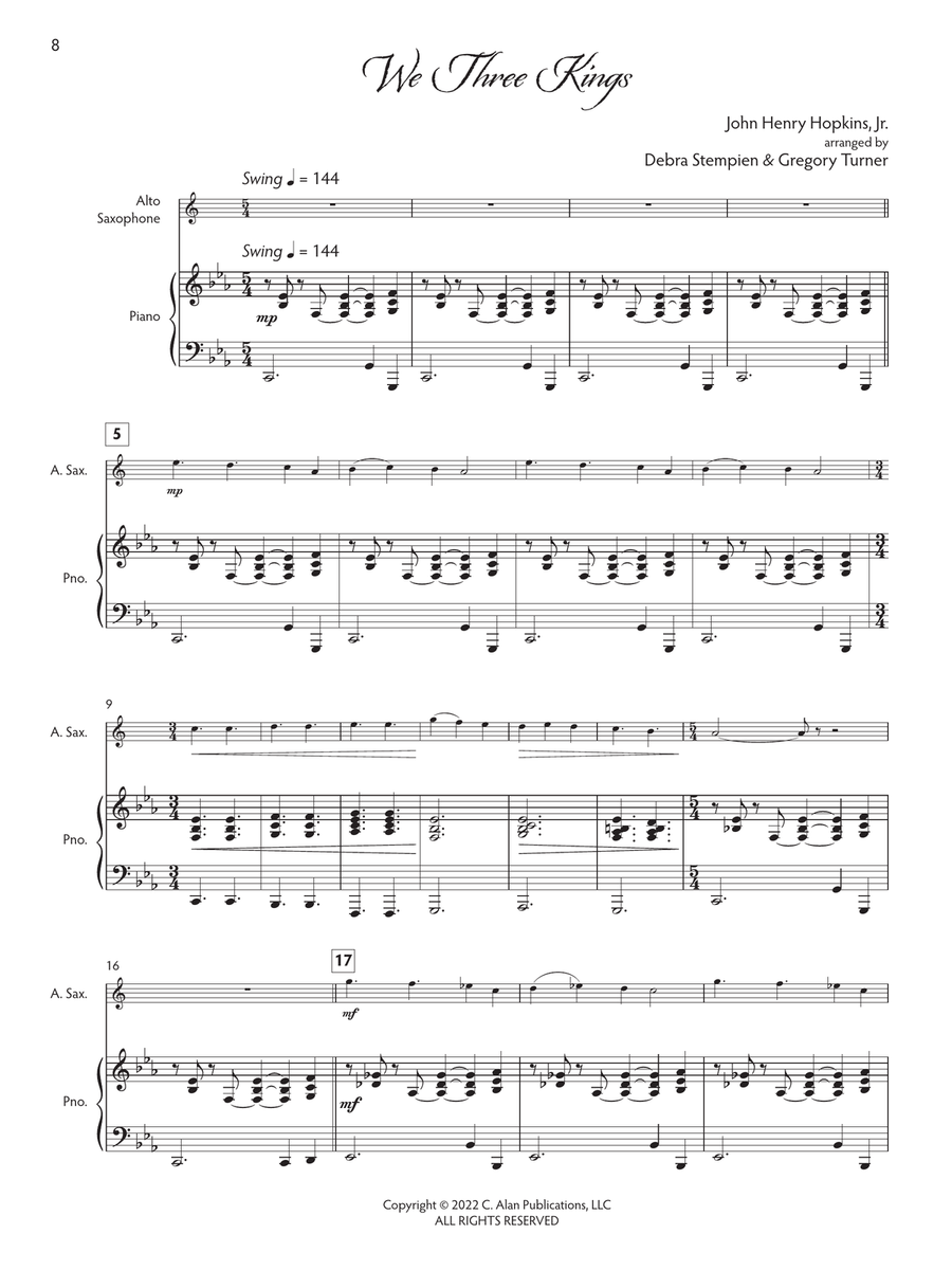 Joyful Tidings, Book 1 for Alto Sax & Piano Alto Saxophone scores gallery preview page 5