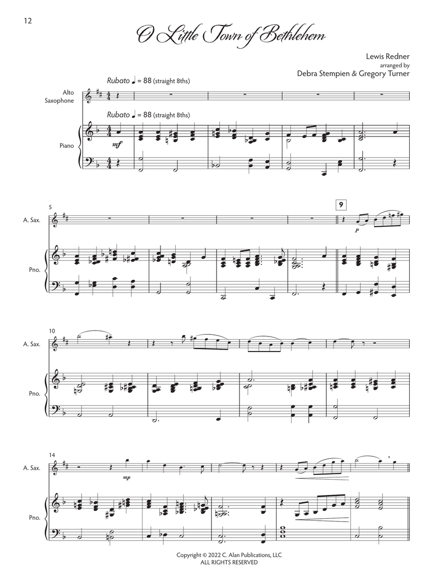 Joyful Tidings, Book 1 for Alto Sax & Piano Alto Saxophone scores gallery preview page 6