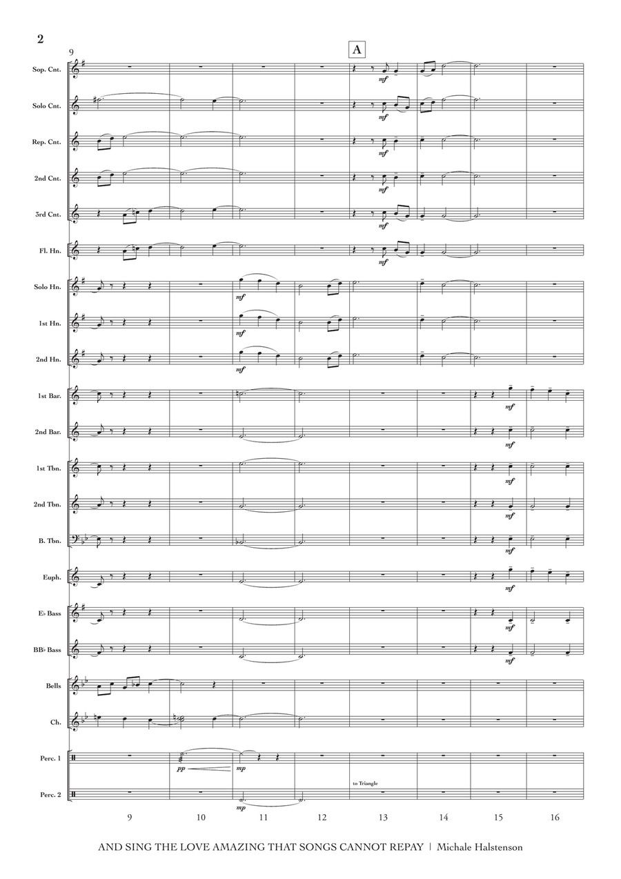 And Sing the Love (conductor's score) Brass Band scores gallery preview page 3