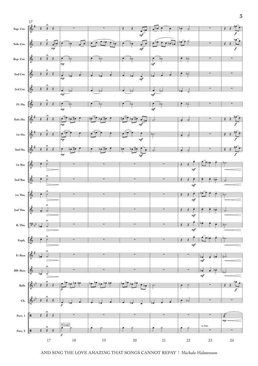 And Sing the Love (conductor's score) Brass Band scores gallery preview page 4
