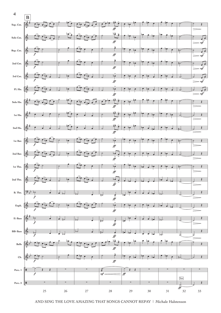 And Sing the Love (conductor's score) Brass Band scores gallery preview page 5