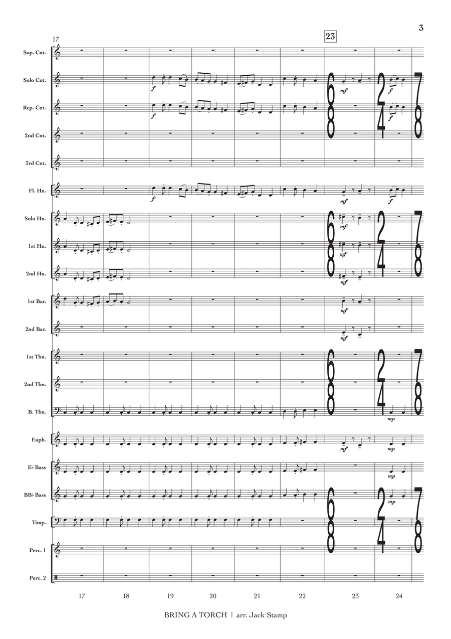 Bring a Torch (conductor's score) Brass Band scores gallery preview page 4