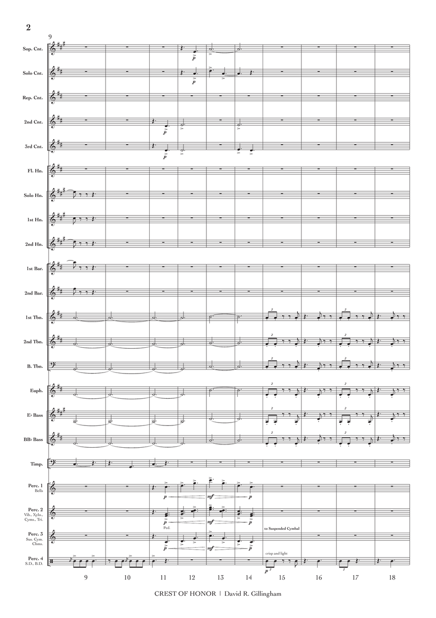 Crest of Honor (Brass Band Set) Brass Band scores gallery preview page 3