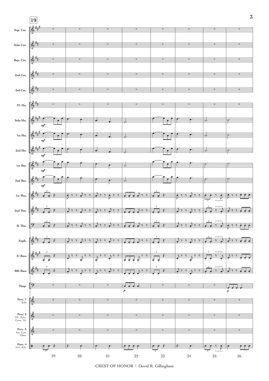 Crest of Honor (Brass Band Set) Brass Band scores gallery preview page 4