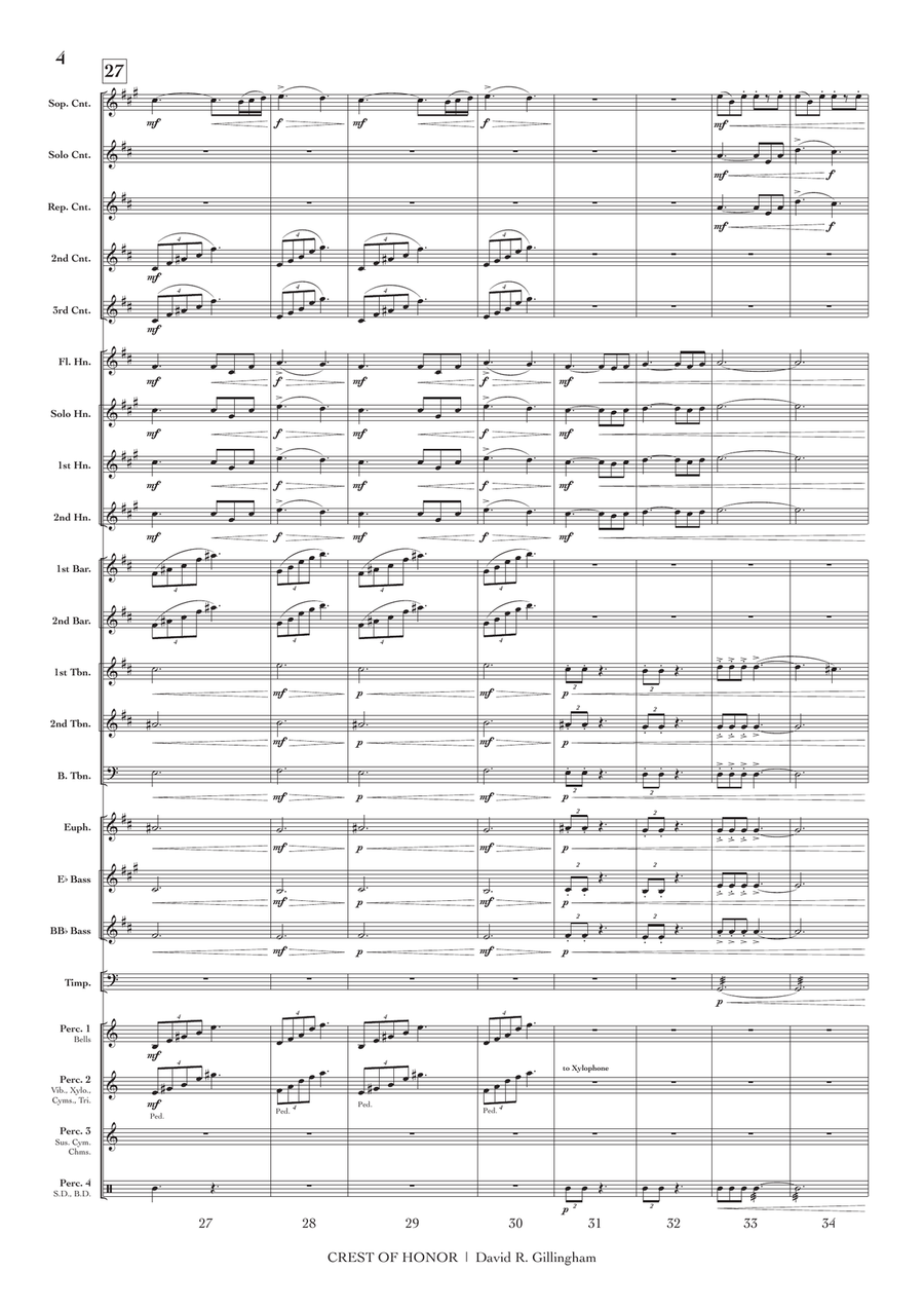 Crest of Honor (Brass Band Set) Brass Band scores gallery preview page 5