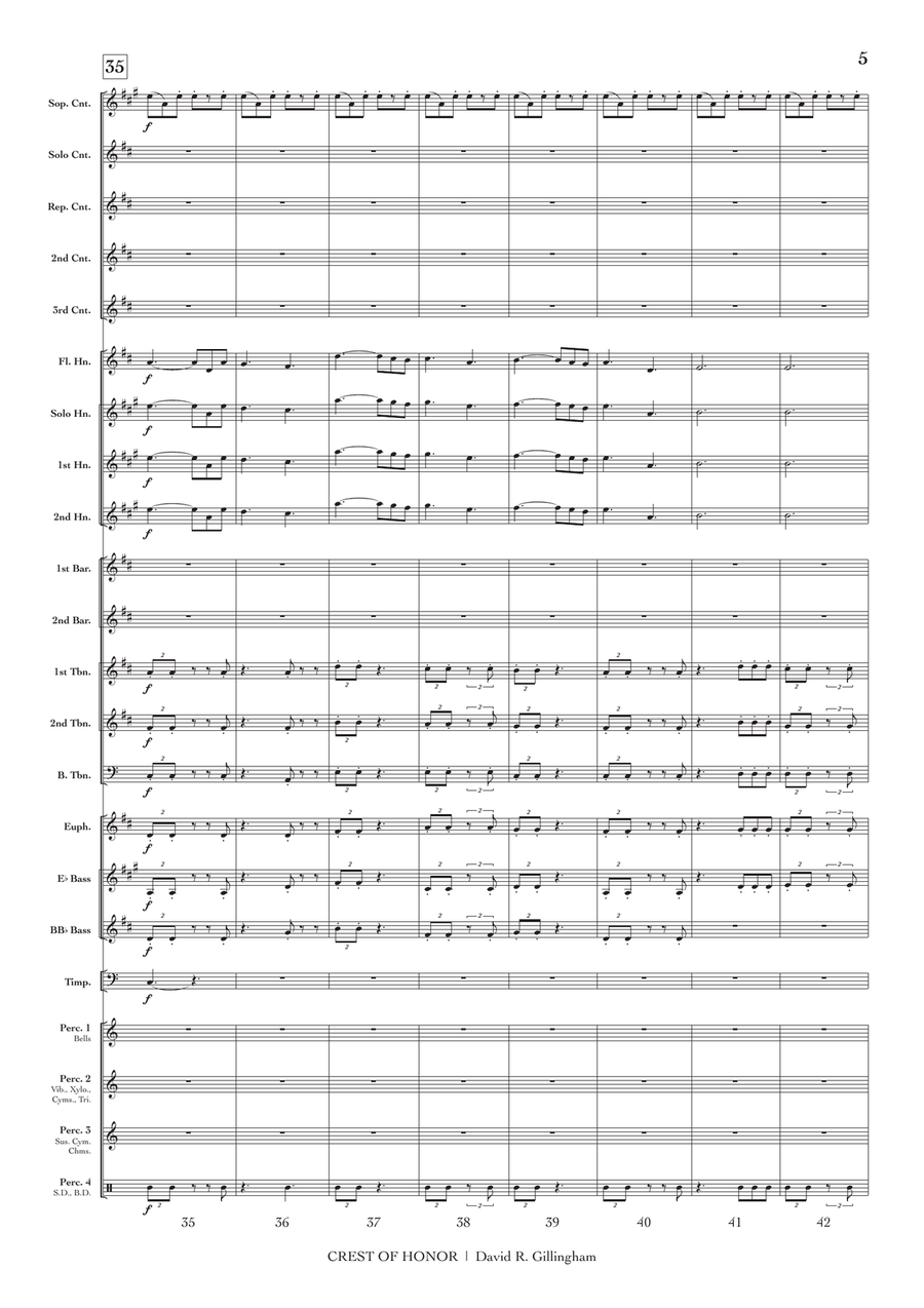 Crest of Honor (Brass Band Set) Brass Band scores gallery preview page 6