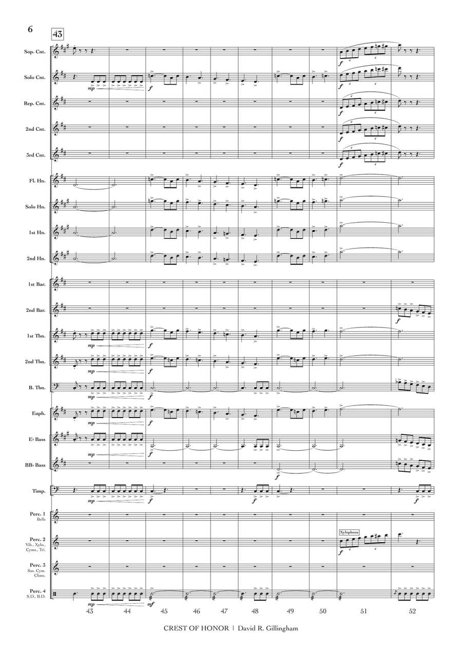 Crest of Honor (Brass Band Set) Brass Band scores gallery preview page 7