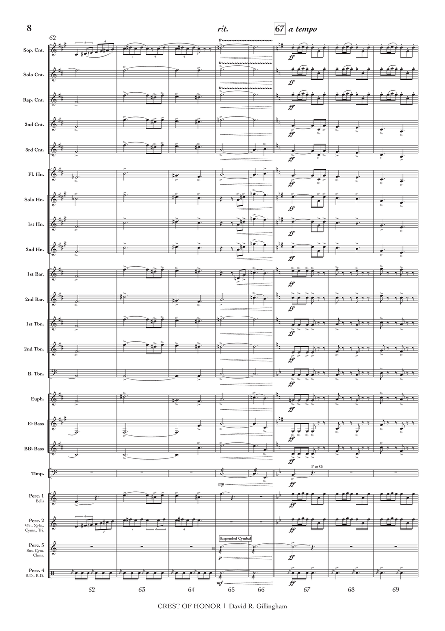 Crest of Honor (Brass Band Set) Brass Band scores gallery preview page 9
