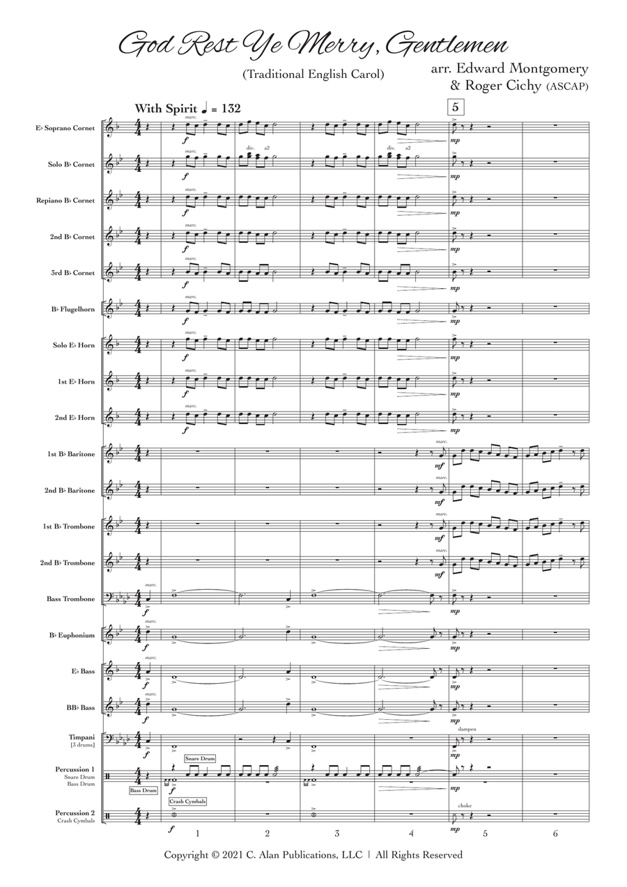 Festive Traditions, Vol. 1 (conductor's score) Brass Band scores gallery preview page 2