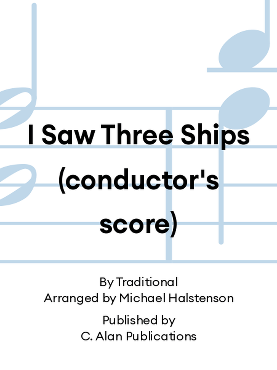 I Saw Three Ships (conductor's score) Brass Band scores gallery preview page 1