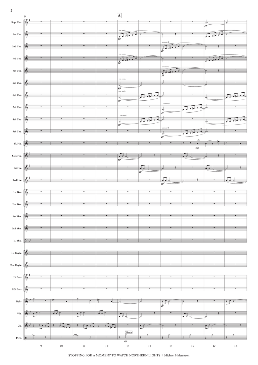 Stopping for a Moment (conductor's score) Brass Band scores gallery preview page 3