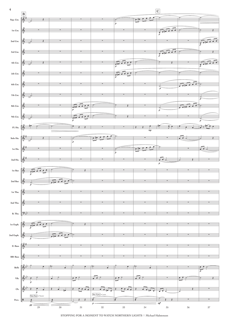 Stopping for a Moment (conductor's score) Brass Band scores gallery preview page 5