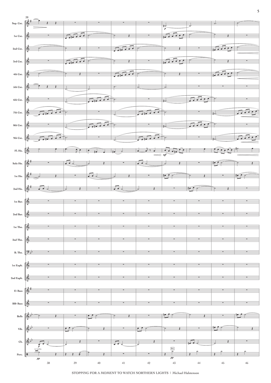 Stopping for a Moment (conductor's score) Brass Band scores gallery preview page 6