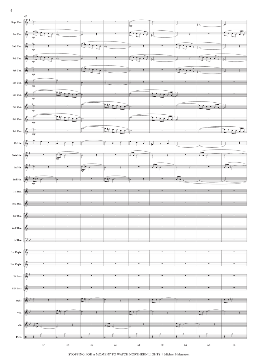 Stopping for a Moment (conductor's score) Brass Band scores gallery preview page 7