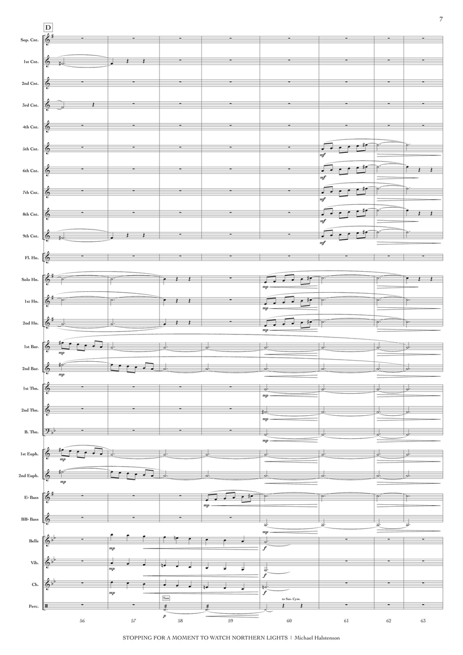 Stopping for a Moment (conductor's score) Brass Band scores gallery preview page 8