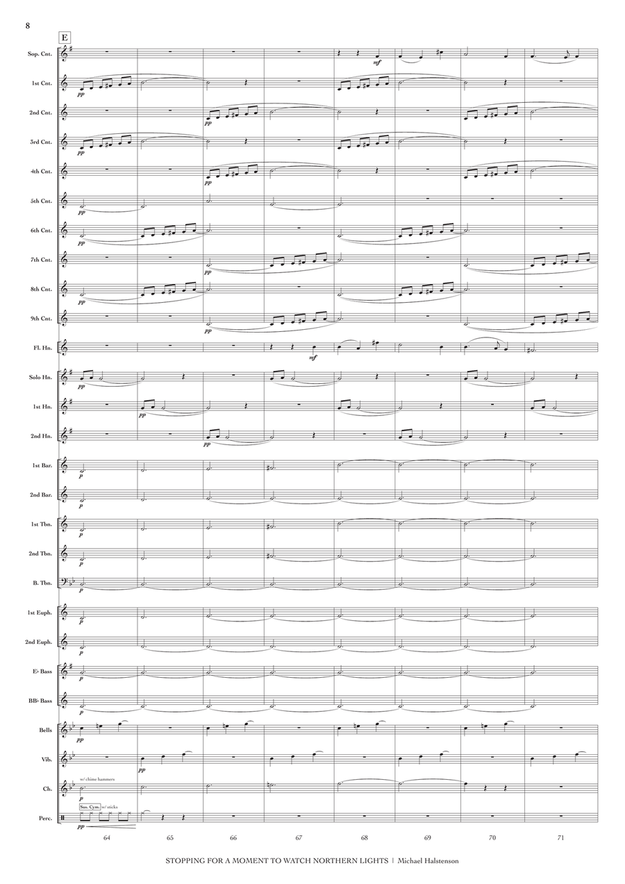 Stopping for a Moment (conductor's score) Brass Band scores gallery preview page 9