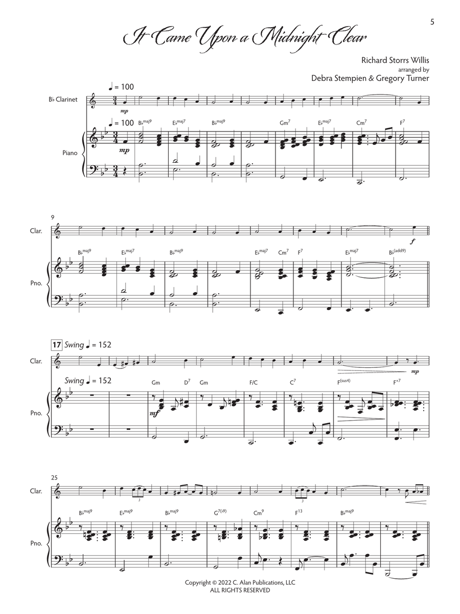 Joyful Tidings, Book 1 for Clarinet & Piano Clarinet Solo scores gallery preview page 4