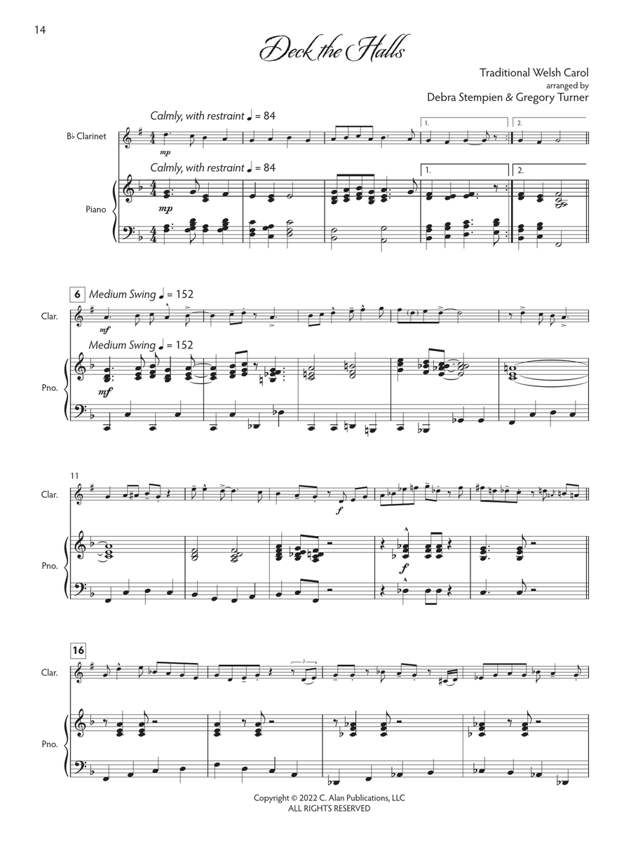 Joyful Tidings, Book 1 for Clarinet & Piano Clarinet Solo scores gallery preview page 7
