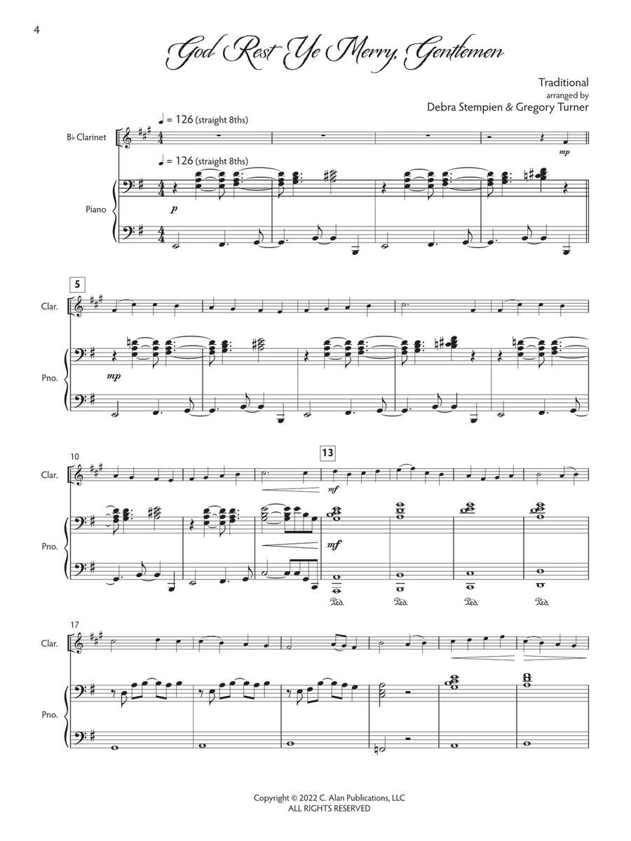 Joyful Tidings, Book 2 for Clarinet & Piano Clarinet Solo scores gallery preview page 4