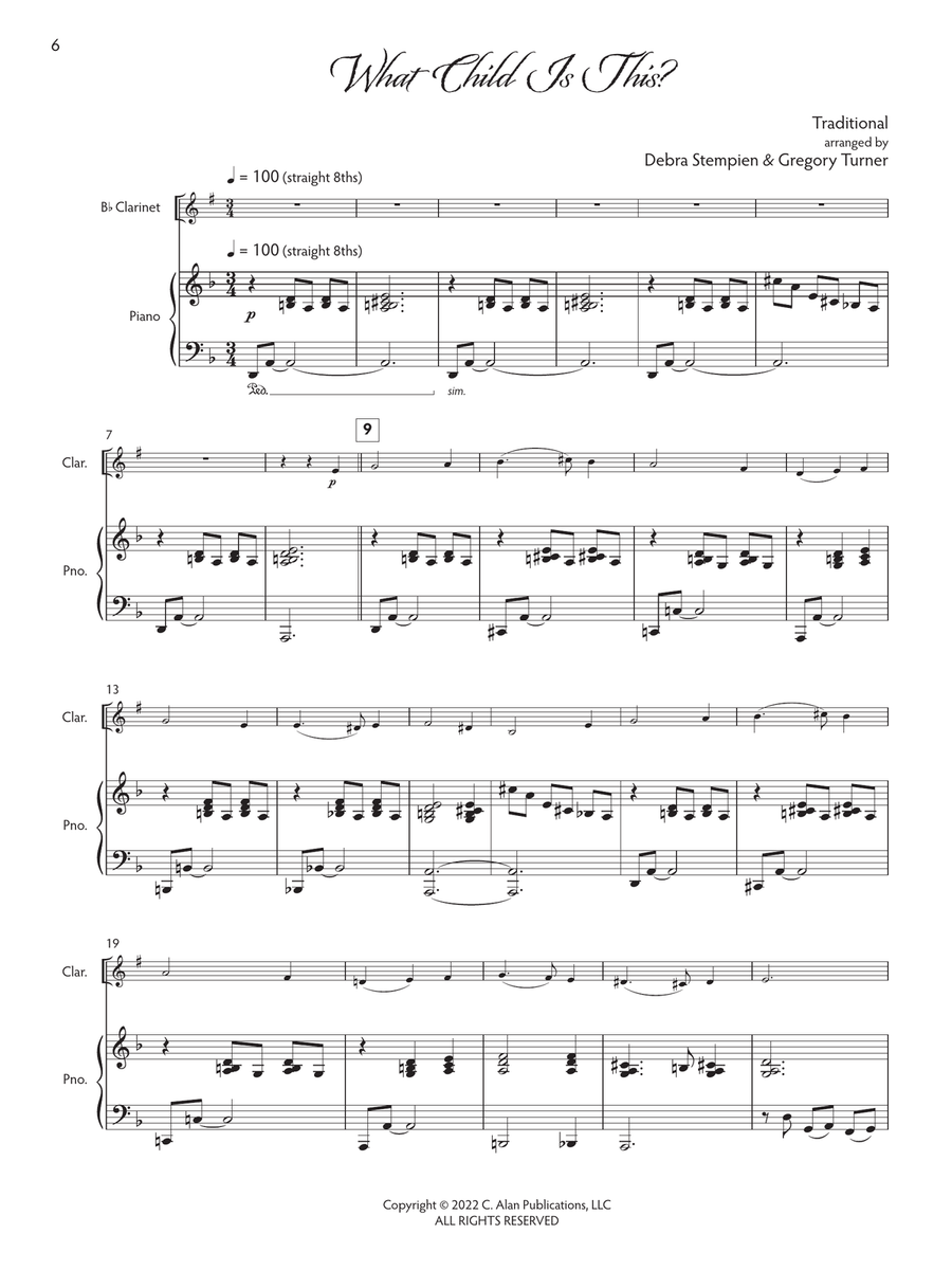 Joyful Tidings, Book 2 for Clarinet & Piano Clarinet Solo scores gallery preview page 5